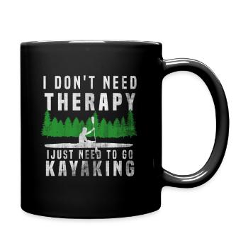 Kayak Therapy - Full Colour Mug - black - Right
