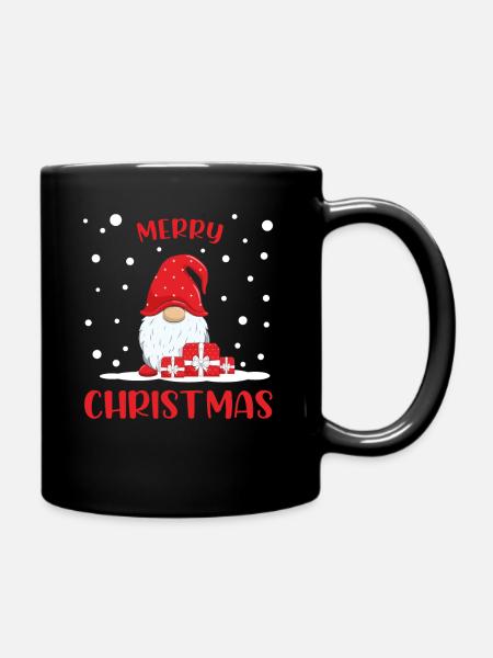 Weihnachten lustiger Weihnachtsmann Geschenkidee - Tasse einfarbig - Schwarz