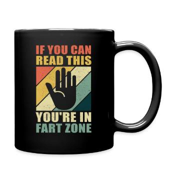 Fart Zone Fart Farting Gift Men - Full Colour Mug - black - Right