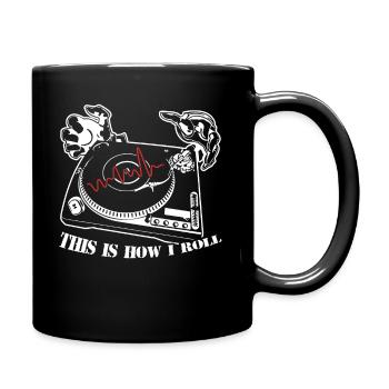 DJ This Is How DJ Roll - Full Colour Mug - black - Right