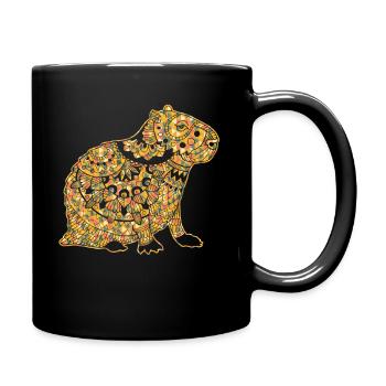 Capybara geometrische Hemden - Tasse einfarbig - Schwarz - Rechts