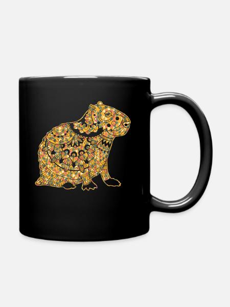 Capybara Geometric Shirts - Full Colour Mug - black