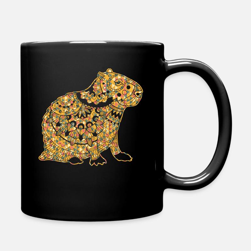Capybara geometrische Hemden - Tasse einfarbig - Schwarz