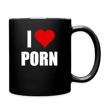 Ich Liebe Porno Versautes Sex - Tasse einfarbig - Schwarz - Rechts