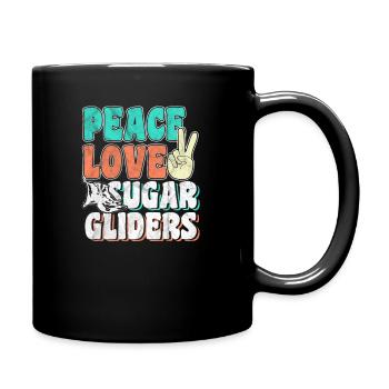peace-loving sugar gliders - Full Colour Mug - black - Right