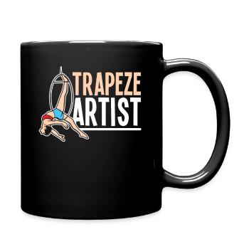 Trapez Artist Vintage Zirkus Geburtstag Kostüm - Tasse einfarbig - Schwarz - Rechts