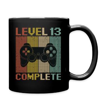 Level 13 Complete Gamer 13 years old gamer - Full Colour Mug - black - Right