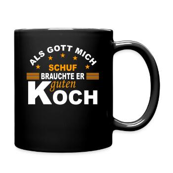 Bester Koch Kochmütze Kochkunst Geschenk - Tasse einfarbig - Schwarz - Rechts