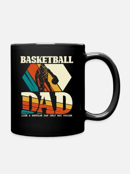 Basketball dad - Basketballer Vatertag - Tasse einfarbig - Schwarz