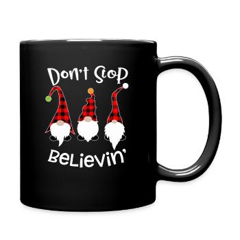 Imp hat Christmas elves - Full Colour Mug - black - Right