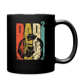Welder dad gift twins dad high 2nd - Full Colour Mug - black - Right