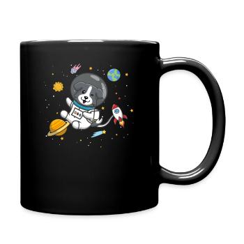 Border Collie - Full Colour Mug - black - Right