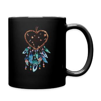 Coeur de capteur de rêves - Mug uni - noir - Droite