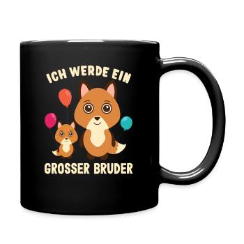 Big brother baby fox - Full Colour Mug - black - Right