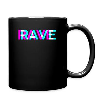 RAVE Raver DJ Festival Bass Techno Trance Goa - Mug uni - noir - Droite