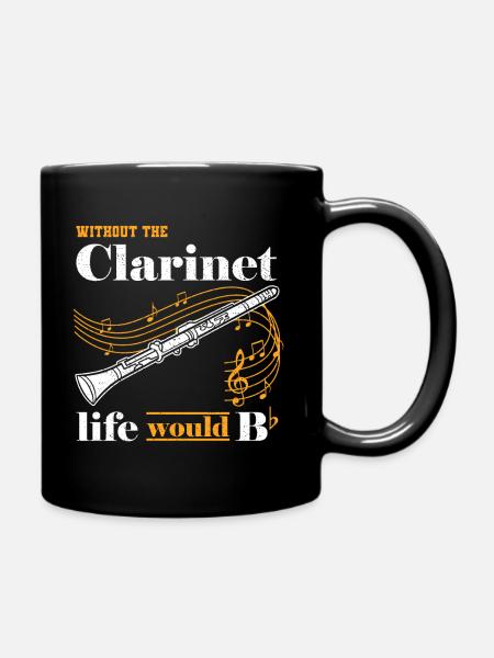 Clarinet funny saying musician gift - Full Colour Mug - black