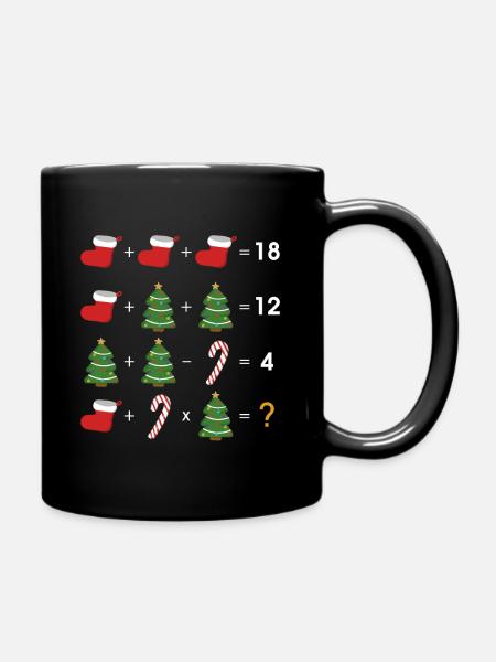 Order of Operations Quiz Math Teacher Christmas - Full Colour Mug - black