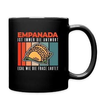 Empanadas Teigtasche Spanien - Die Antwort - Tasse einfarbig - Schwarz - Rechts