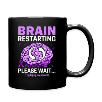 Brain Restarting Please Wait Épilepsie Conscience - Mug uni - noir - Droite