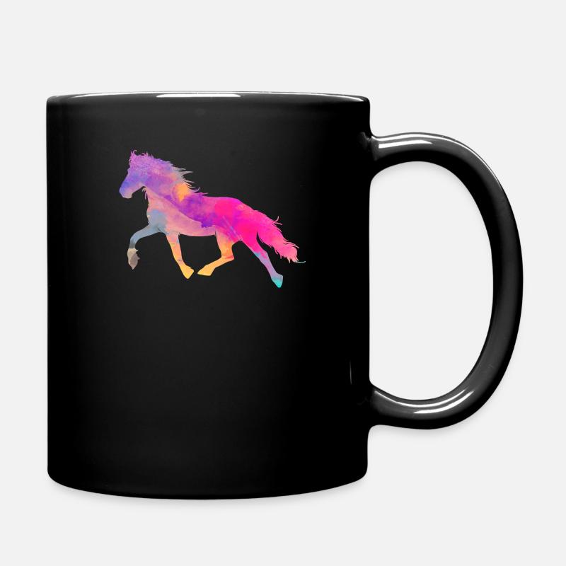 Pferd - Tasse einfarbig - Schwarz