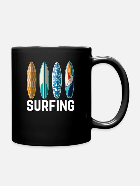 Surfen - Tasse einfarbig - Schwarz