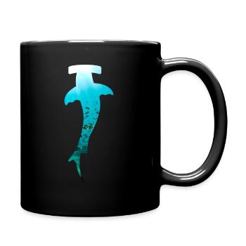 Hammerhead diving - Full Colour Mug - black - Right