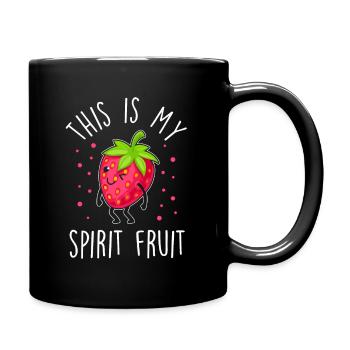 Dire drôle de fraise - Mug uni - noir - Droite