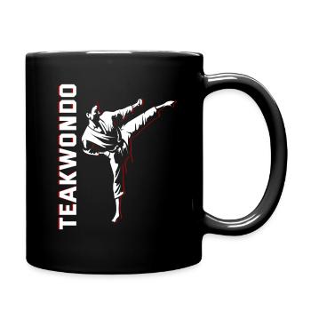 Teakwondo Kampfsport - Tasse einfarbig - Schwarz - Rechts