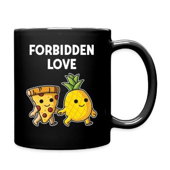 Pizza Hawaii Pineapple Pizza Eat Pizza & Pineapple - Full Colour Mug - black - Right