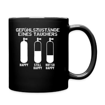 Cooler Taucher Scuba Diver Geschenk Spruch - Tasse einfarbig - Schwarz - Rechts