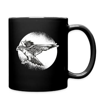 Falknerei Beizjagd Greifvogel Falkner Grafik - Tasse einfarbig - Schwarz - Rechts