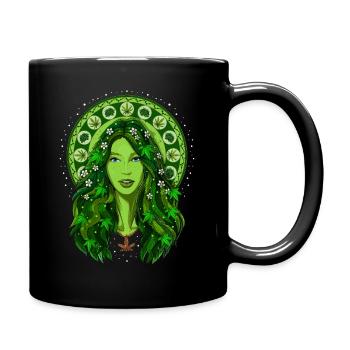 Déesse des mauvaises herbes Stoner - Mug uni - noir - Droite