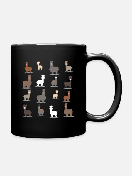 alpaca - Full Colour Mug - black