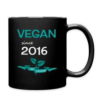 Vegan depuis 2016, Go Vegan - Mug uni - noir - Droite