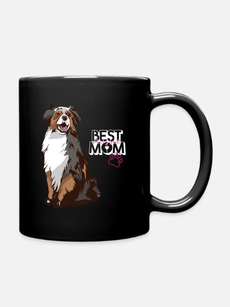 Aussi Shepherd Best Aussie Mom - Mug uni - noir