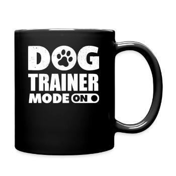 Funny dog trainer dog trainer dog school - Full Colour Mug - black - Right