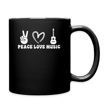 Peace Love Music Guitariste Guitariste - Mug uni - noir - Droite
