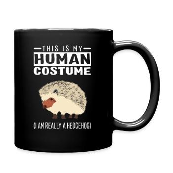 This Is My Human Costume I'm Really A Hedgehog - Full Colour Mug - black - Right