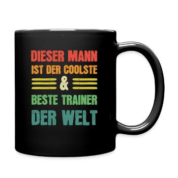 Coolster & Bester Trainer der Welt - Tasse einfarbig - Schwarz - Rechts