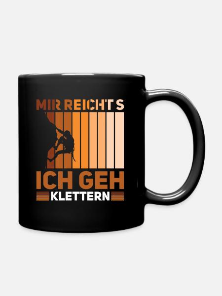 Mir reichts Ich geh klettern Bouldern KlettererGes - Tasse einfarbig - Schwarz