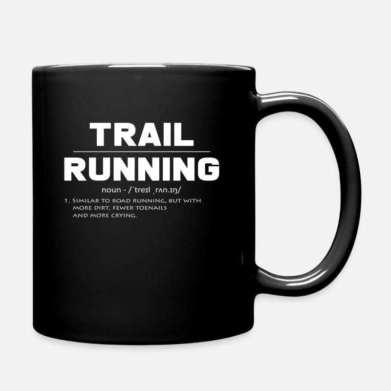 Trail running - Tasse einfarbig - Schwarz