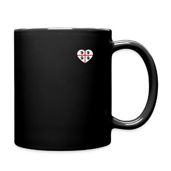 Sardinien Flagge Fahne Herz Italien Sardinia Sarde - Tasse einfarbig - Schwarz - Rechts