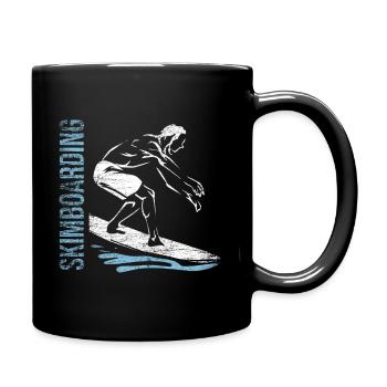 Skimboarding - Tasse einfarbig - Schwarz - Rechts