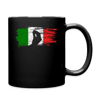 Italienische Handgeste Capisci Italien Flagge - Tasse einfarbig - Schwarz - Rechts