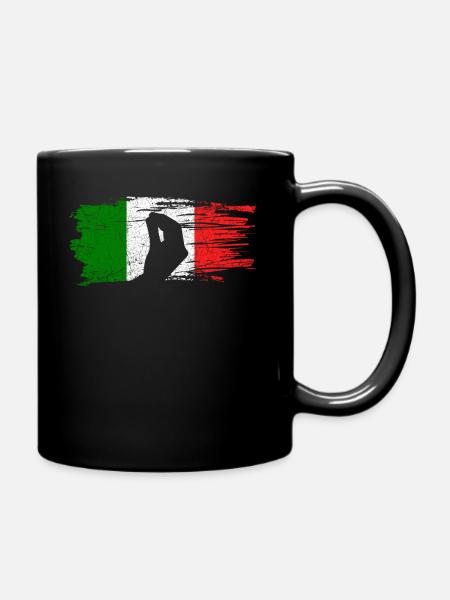 Italienische Handgeste Capisci Italien Flagge - Tasse einfarbig - Schwarz