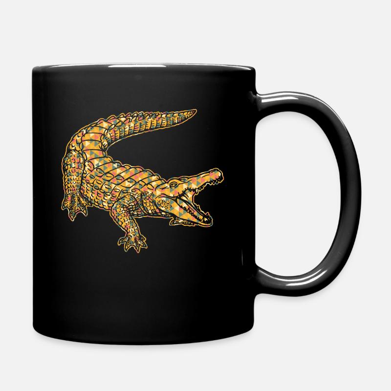 Krokodil geometrische Hemden - Tasse einfarbig - Schwarz