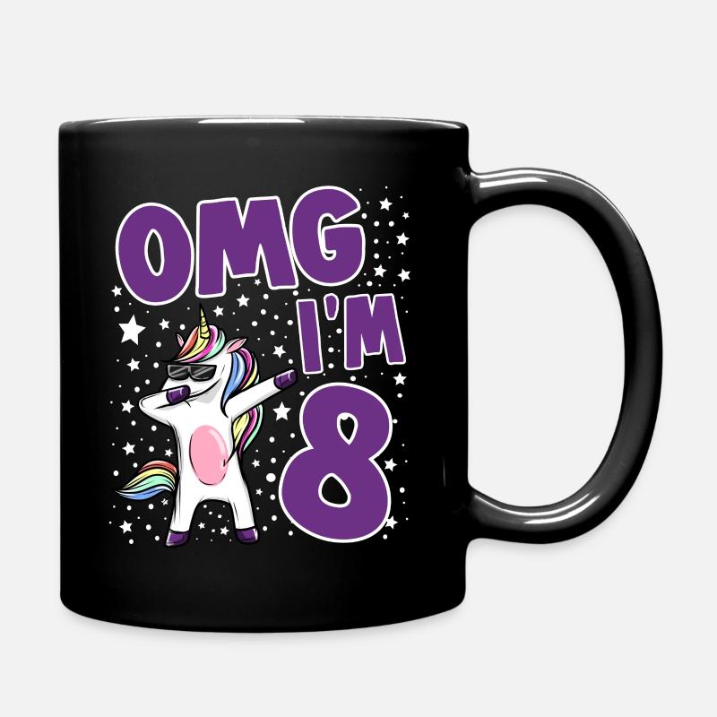 OMG I AM 8 - Tasse einfarbig - Schwarz
