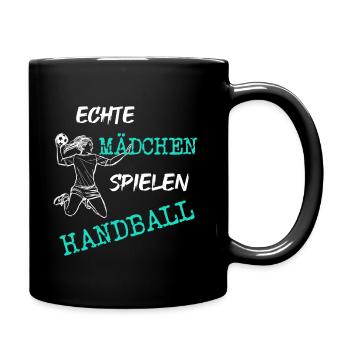 Handball girl woman - Full Colour Mug - black - Right