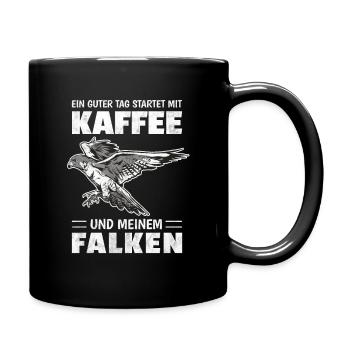 Falknerei Beizjagd Greifvogel Falkner - Guter Tag - Tasse einfarbig - Schwarz - Rechts