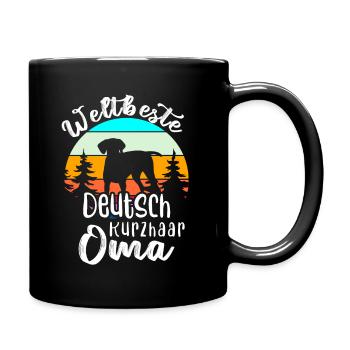 weltbeste deutsch kurzhaar oma - Tasse einfarbig - Schwarz - Rechts